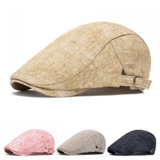 Men's Duckbill Newsboy Gatsby Flat Hat Golf Summer Driving Beret Ivy Peaked Cap