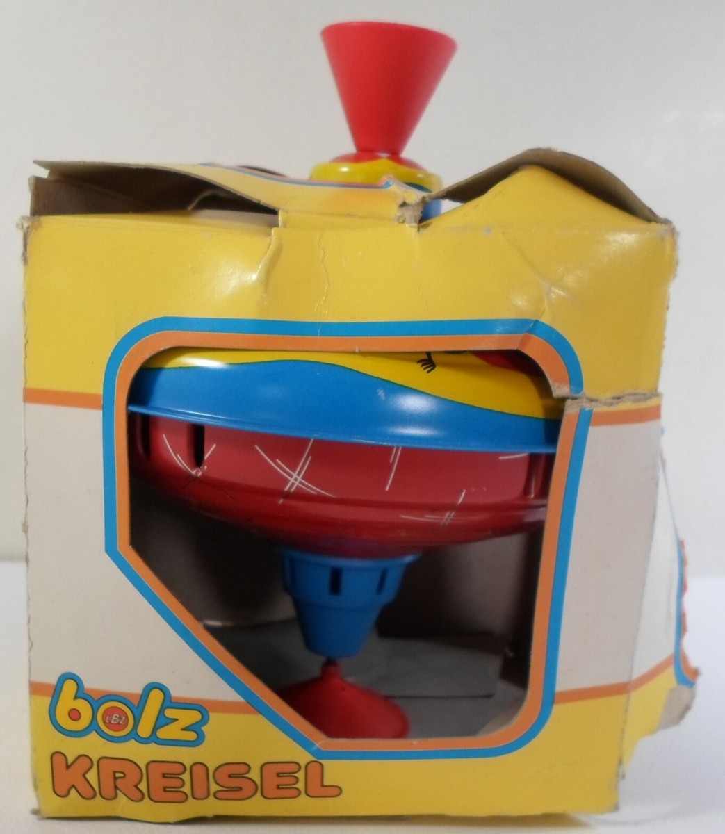 LBZ BOLZ KREISEL GERMANY VTG SPINNING TOP TOUPIE LADY-BUG TIN TOY