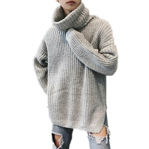 Mens Knitted Sweaters Thicken Loose 