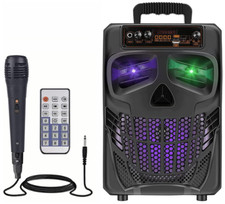 8" Bocinas Bluetooth Grandes Para Fiestas Con Microfono Para Karaoke FM USB SD