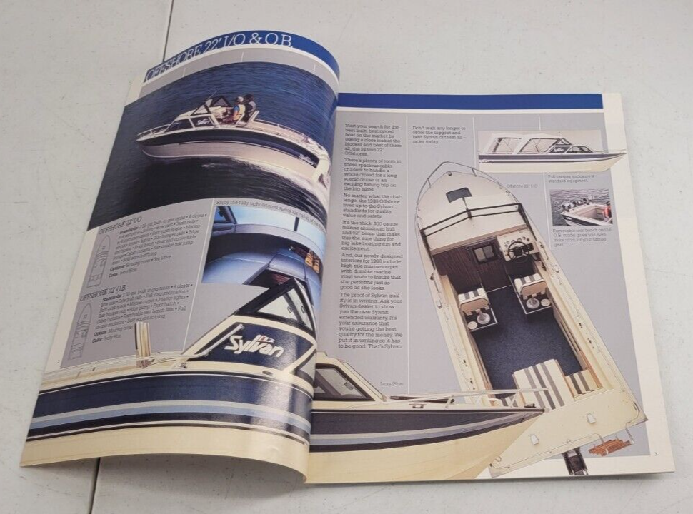 1986 Sylvan Boats Sales Brochure Runabouts Fishing Super Sportster