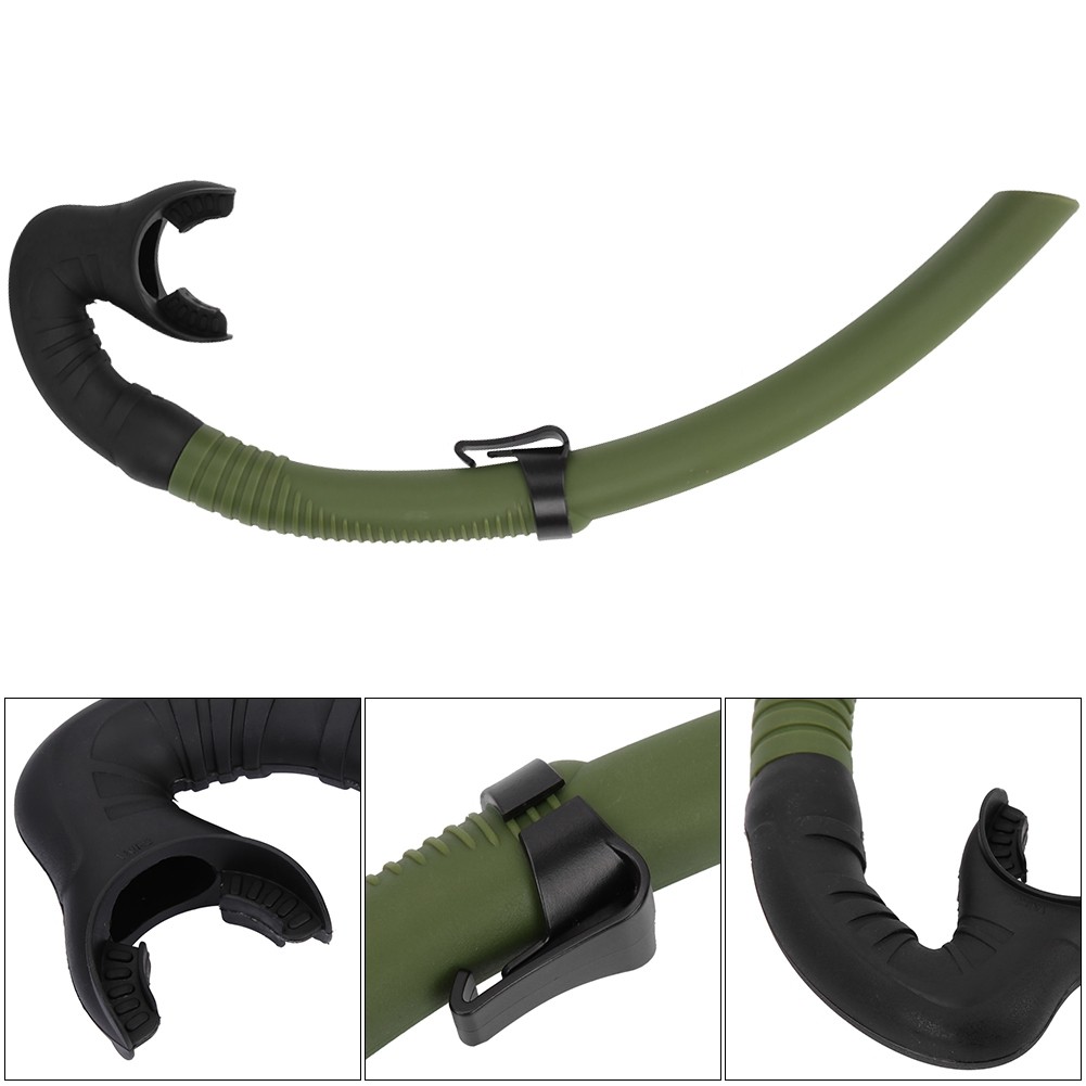 All Wet Silicone Diving Snorkeling Breathing Tube Folding Swimming Kit