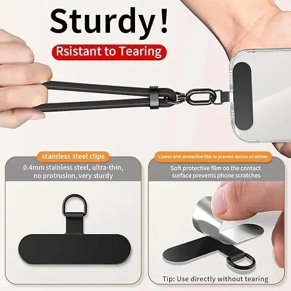 Bandolera universal parche de nailon cordones para teléfono celular cuerda correas para teléfono cordón Foto 3 de 4