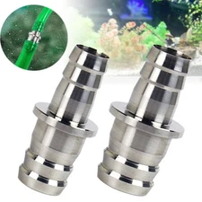 Aquarium Hose Adapter Fish Tank Pipe Coupler Stainless Steel Converter