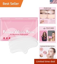 4 Pcs Reusable Forehead Wrinkles Patches, Silicone Face Tape for Wrinkle Redu...