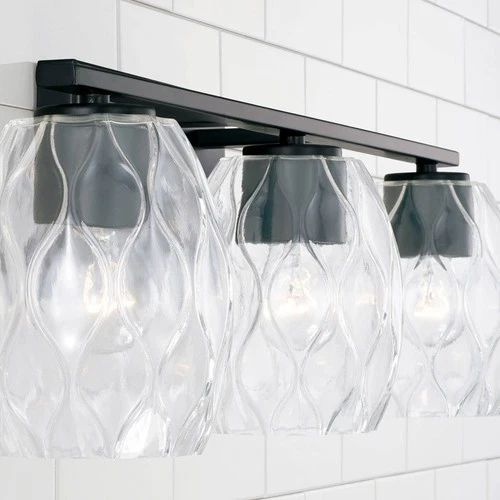 Capital Lucas 24" Wide Matte Black 3-Light Bath Light - Picture 1 of 5