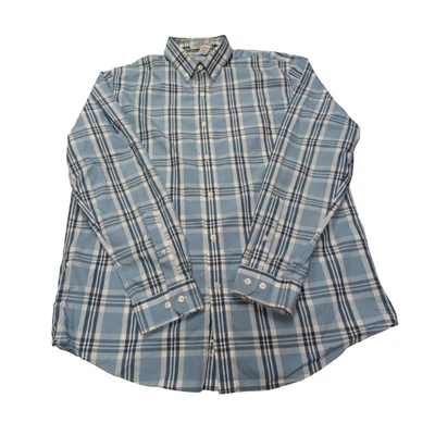 Chemise L.L Bean bleue à carreaux taille L #124e - Photo 1/4