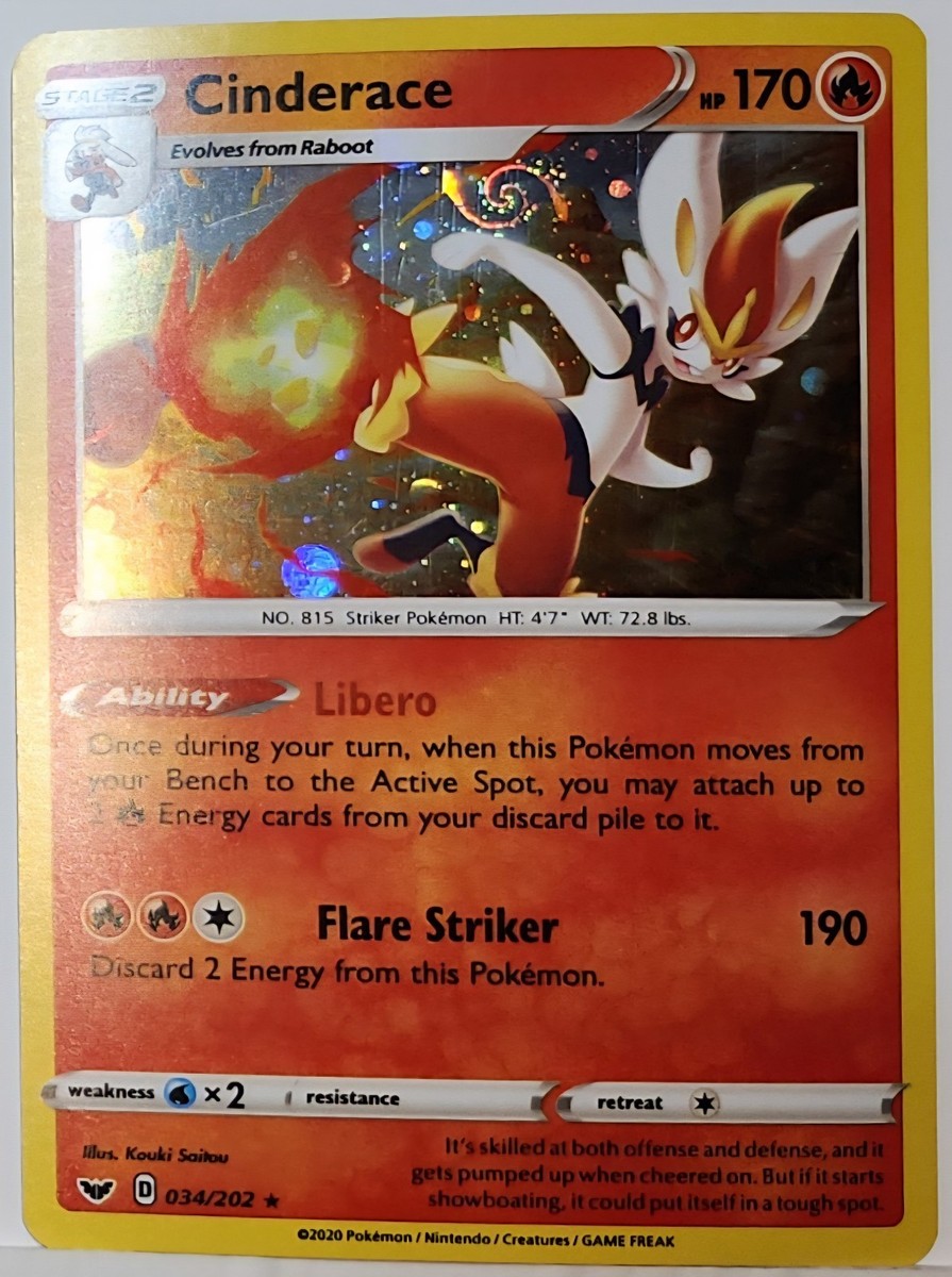 cinderace pokemon card price V - Fusion Strike - 043/264 this attack does that much more damage HD Fart Swirl Cinderace