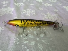 Vintage Smithwick Devil Horse Topwater Lure 4.25” Yellow Black