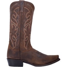 Botas Dan Post Renegadas Envejecidas Bordadas Pull On Punta Corta Vaquero Para Hombres Talla