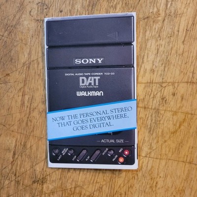 Sony Digital Audio Tape Recorder TCD-D3 DAT Walkman Mini Catalog Cassette Tape
