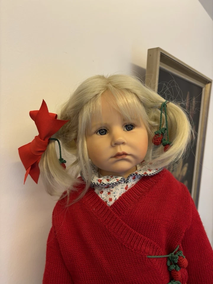 Hildegard Günzel Puppe Porzellan Rosemarie 72cm Künstlerpuppe Sammlerpuppe Doll - Bild 3 von 4