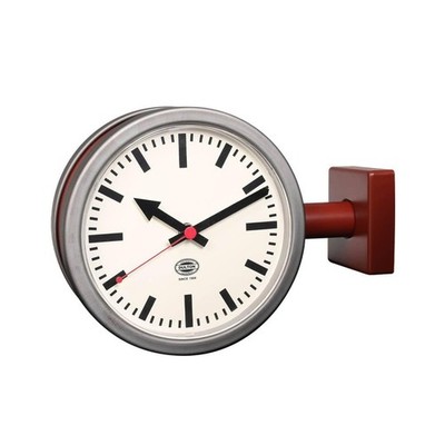Dulton Double Face Clock 170D2 Matte Brick Raw Dual Sided Wall Clock New