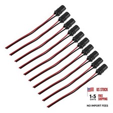 10pcs Car T10 194 Round Pre-Wired Harness Female Socket for LED Bulbs