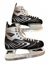 CCM Vector 1.0 NHL Ice Hockey Skates Silver Black Size 12 Senior Men Performance