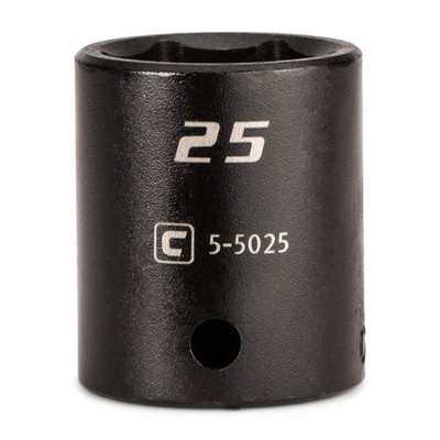 Capri Tools Shallow Impact Socket, 1/2-Inch Drive, 6-Point, Metric (25 25 mm