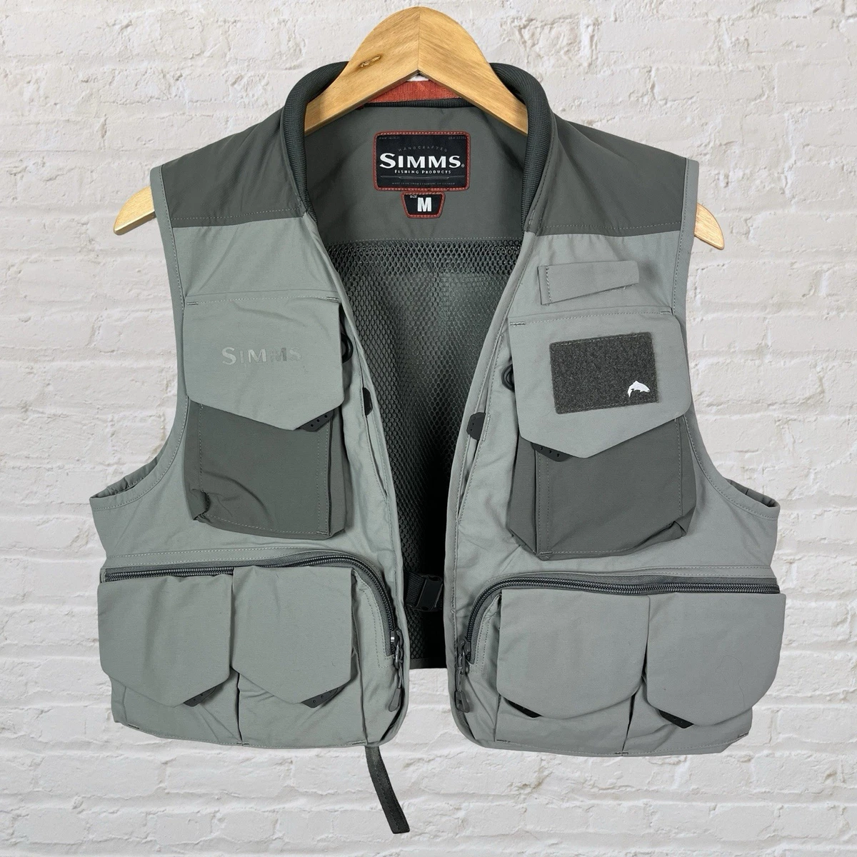 Gilet homme SIMMS FISHING taille 2XL XXL beige uni poches
