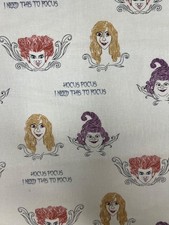 Hocus Pocus Printed Halloween Cotton Fabric 43" Wide Sold By The Half Yard