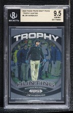 2024 Panini Prizm Draft Picks Trophy Hunting Jim Harbaugh BGS 9.5 GEM MINT 3hd