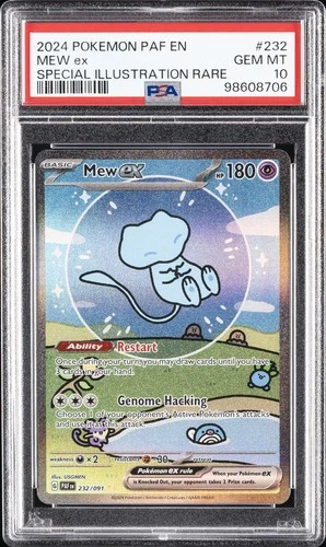2024 POKEMON PAF EN-PALDEAN FATES SPECIAL ILLUSTRATION RARE #232 MEW EX PSA 10