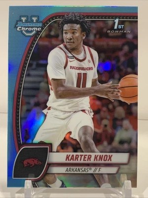 2024-25 Bowman U Chrome - Sky Blue Refractor #41 Karter Knox 1st!
