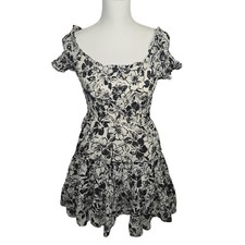 American Eagle Womens NEW SMALL Floral Smocked Mini Dress Cottagecore Boho