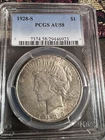 1928 Peace Dollar -PCGS AU 58