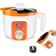 Digital wax melter for candle making, electric wax melting pot with po