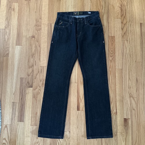 Ariat Jeans Mens 30x34 Rebar M5 dark Blue Denim Straight Leg  - Picture 6 of 12