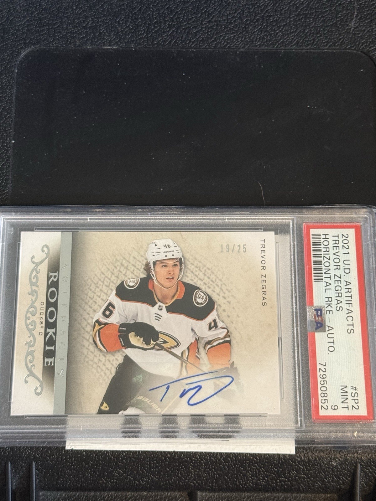 Trevor Zegras Artifacts Rookie Auto 19/25 PSA 9