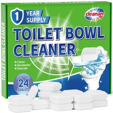 Toilet Bowl Cleaner Tablets, Leaves Sanitary, 24 Count Pack of 1 