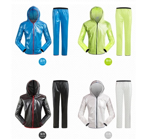 Herren Damen Fahrrad Regenanzug Sets Wasserdicht Winddicht Regenjacke Regenhose-