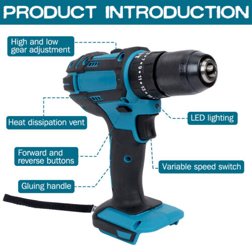 For 18V Makita Battery Cordless Electric 13mm Impact Drill Driver Body - Picture 1 of 13