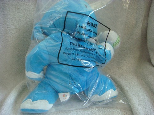 2011 ICC Cricket world cup blue elephant retired collectable plush - Picture 4 of 6