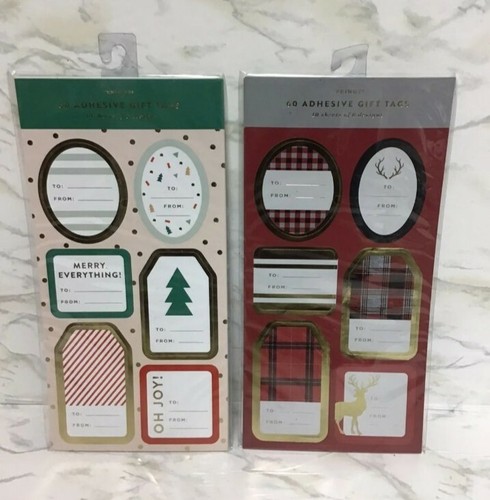 120 Stück Weihnachtsgeschenkanhänger; Weihnachten Namensetiketten verschiedene Stile - Bild 1 von 3