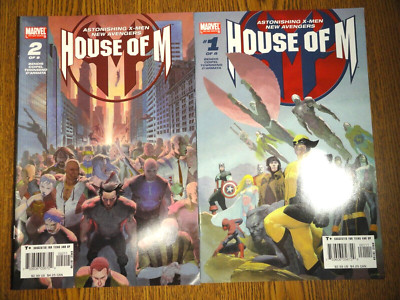 Haus Of M #1 & 2 Schlüsselsatz Wolverine Scarlet Hexe X-Men Avengers Menge