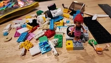 50+ LEGO Friends Minifigure Olivia Pink Skirt, Blue Sandals Genuine 35630 Plane