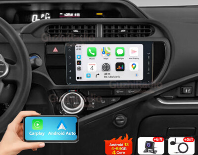 For 2012+ Toyota Prius C Apple Carplay & Android Auto Head Unit Stereo +Cam 7''