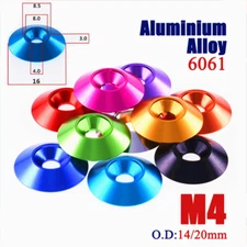 M4 Aluminum Alloy Countersunk Washers Flat Head Screws Cup Washer Colorful 