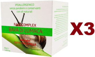 3 STÜCK FACE COMPLEX CREME ANTI-FALTEN SCHNECKENSCHLEIM GESICHT 50ML