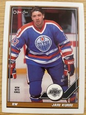 1991-1992 O-PEE-CHEE JARI KURRI Los Angeles Kings NHL HOCKEY CARD #295