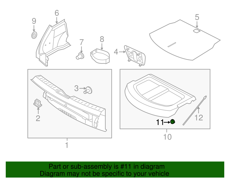 OEM NEW 20122019 VW Volkswagen Beetle Left Tonneau Cover Strap 5C5863