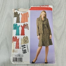 Simplicity 4014 Sewing Pattern Size BB Dress Jacket Coat Karen Z 2006 UNCUT FLAW