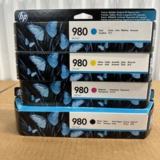 4 Genuine HP 980 D8J10A D8J07A D8J08A D8J09A BCMY Ink Cartridges OEM NEW 2017