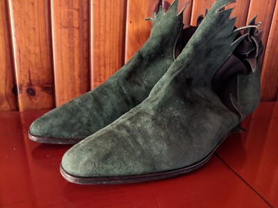 ARMANDO POLLINI SUEDE LEATHER UPPER, LINING&SOLE BOOTIES SIZE 38 MADE IN ITALY