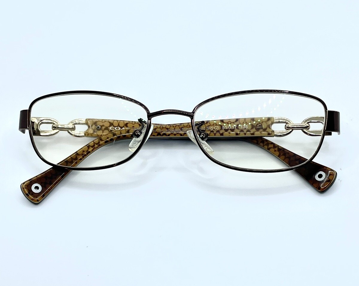 Coach HC 5054 Faina Satin Brown Dark Tortise Gold Glasses  display picture 3