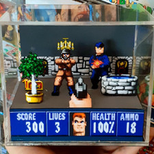 Wolfenstein 3D - Cubo 3D Diorama Hecho a Mano - Videojuegos - Shadowbox