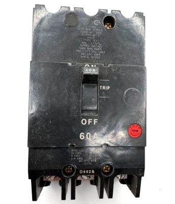 #ad GE TEY3060 60A 3 Pole 480 277V Bolt On Main Breaker – Tested amp; Working – Used $59.99