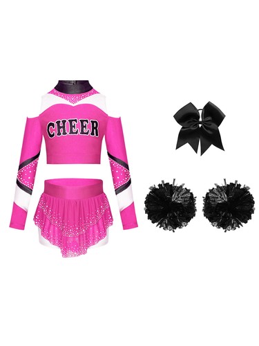 Girl Costume Carnival Uniform High School Crop Top With Mini Skirt Ceremony Gym - Picture 41 of 69