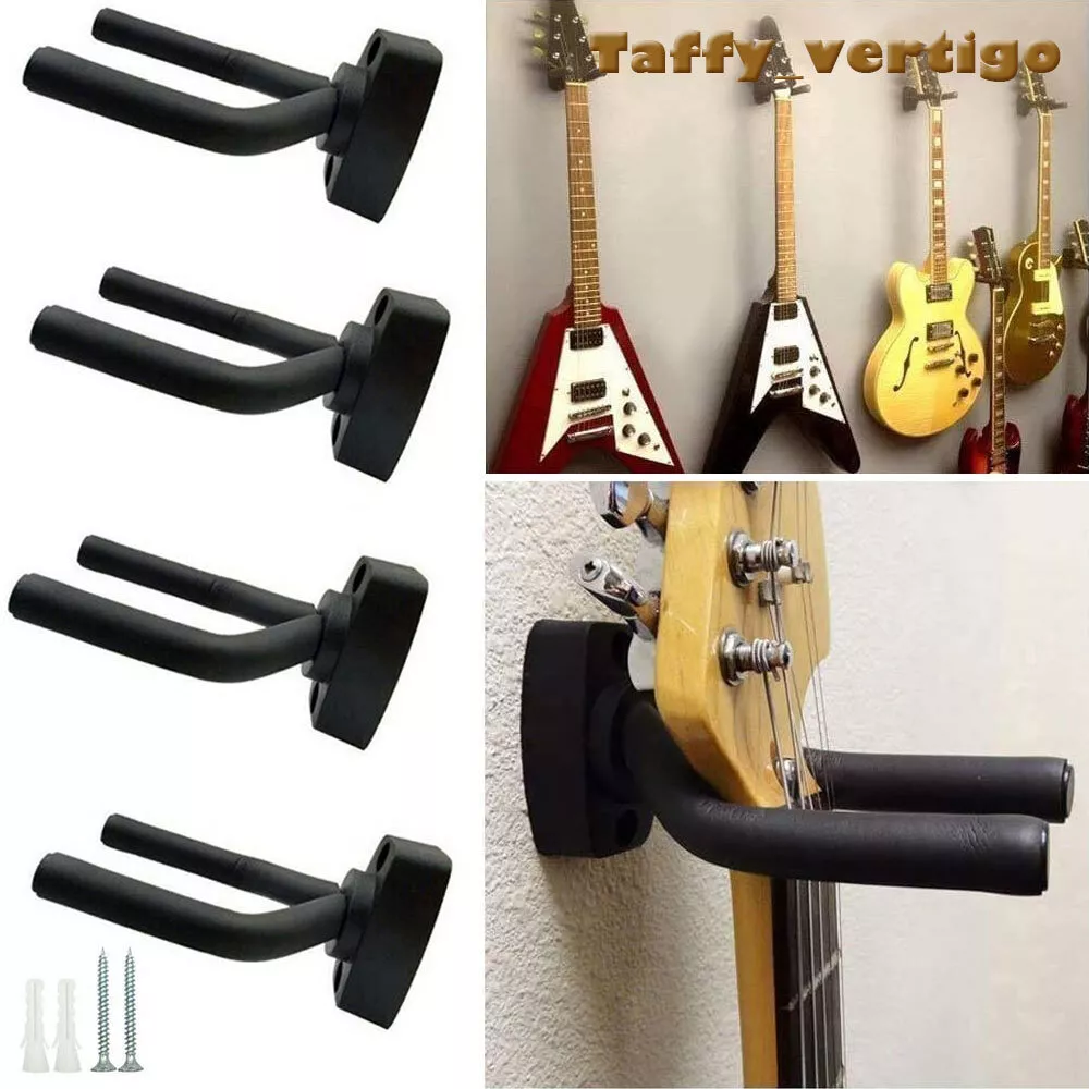 Adjustable 4 X Guitar Hanger Wall Mount Display Bracket Hook